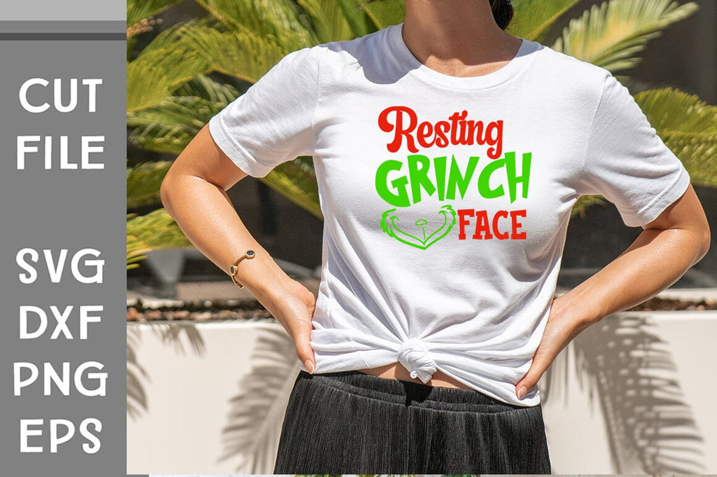 Resting grinch face SVG - So Fontsy