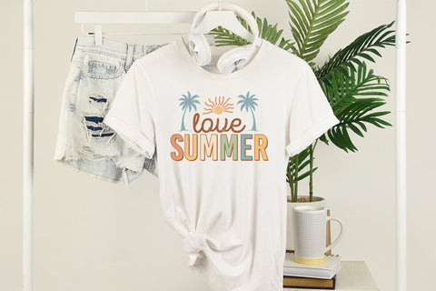 Retro Love Summer Sublimation Design Sublimation CraftLabSVG 