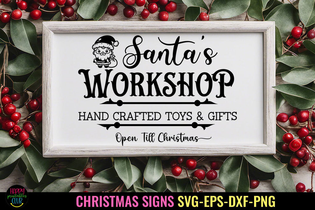 Santa's SVG I Christmas Sign SVG I Holiday SVG So Fontsy — free download