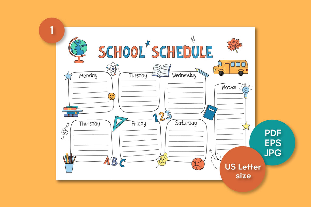 School Schedule Template Pdf 