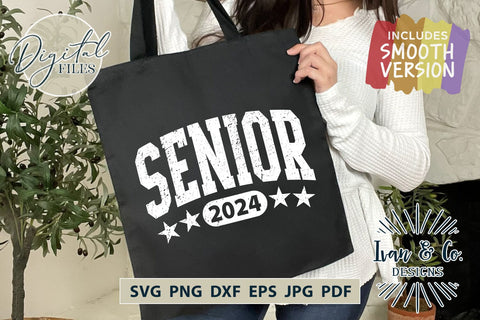 Senior SVG Files, Graduation Svg, Class of 2024 Svg, Senior 2023, Senior 2024, Senior 2025, Cut Files, Cricut, Silhouette, Digital Cut Files, Vinyl Designs, DXF PNG JPG (1723397181) SVG Ivan & Co. Designs 
