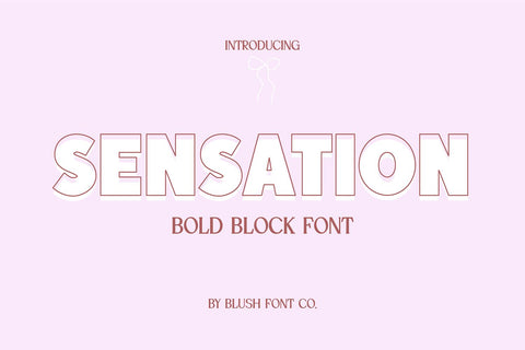 Sensation Bold Chunky Display Sans Font Font Blush Font Co. 
