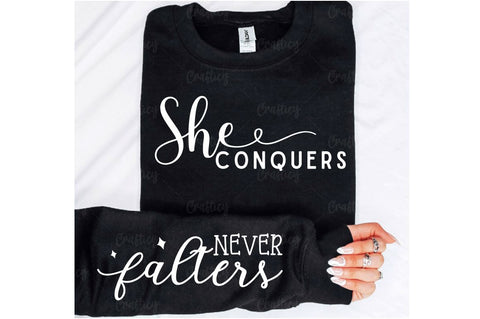 She conquers Sleeve SVG Design SVG Designangry 