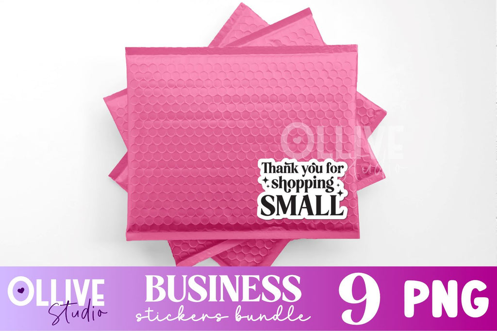 Small Business Printable Stickers Bundle PNG - So Fontsy