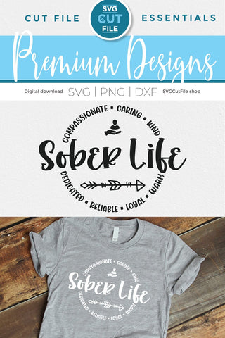 Sober svg - a clean and sober life svg for Addiction recovery SVG SVG Cut File 