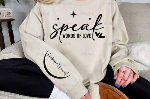 Speak Words of Love Sleeve SVG Design SVG Designangry 