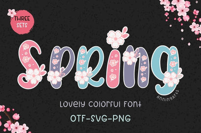 Spring - Colorful Font Font AnningArts Design 