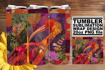 Springtime Feathered Fantasy Tumbler Design - 20oz Sublimation Sublimation afrosvg 