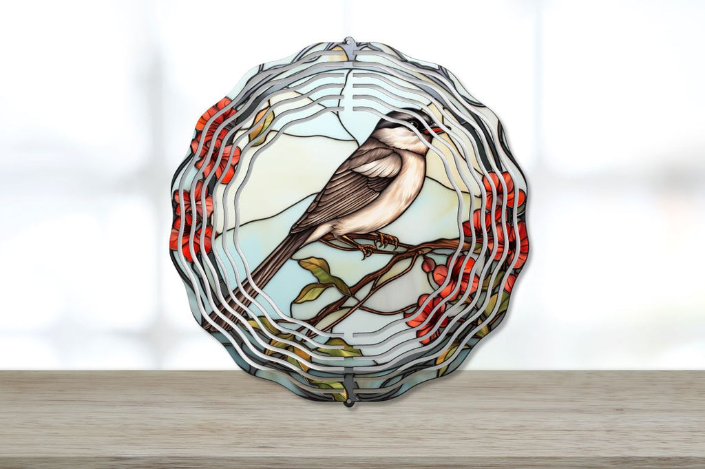 Stained Glass Sparrow Bird Wind Spinner Bundle - So Fontsy