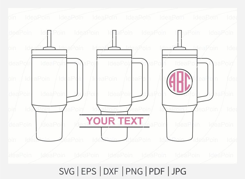 Stanley Inspired Logo and Cup, SVG/PNG/DXF, Cricut, Silhouette