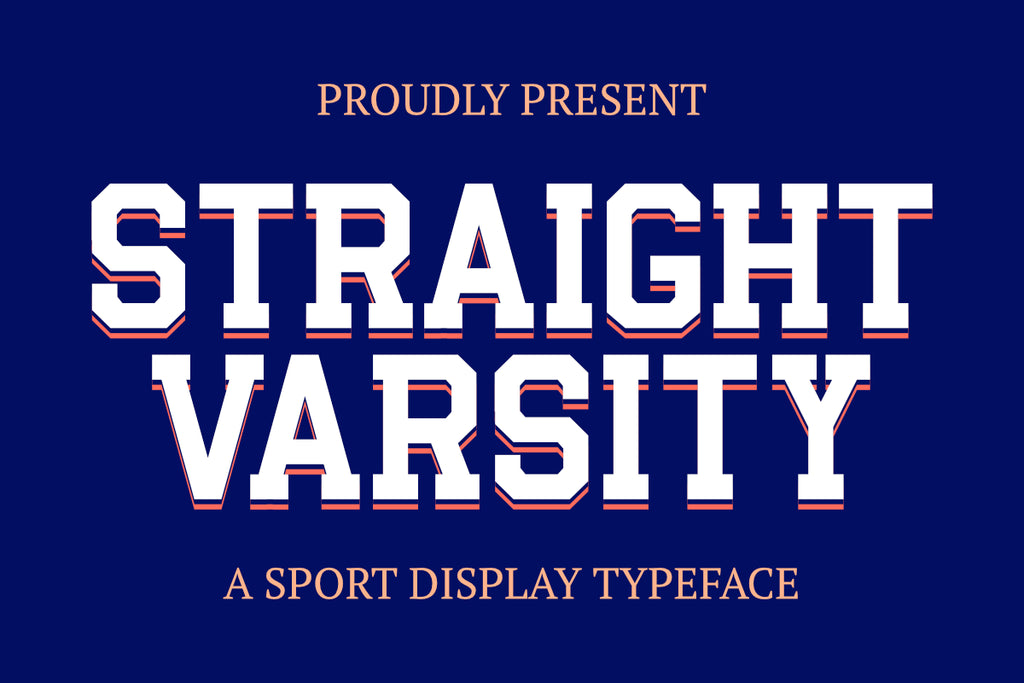 Straight Varsity Sport Display Font So Fontsy