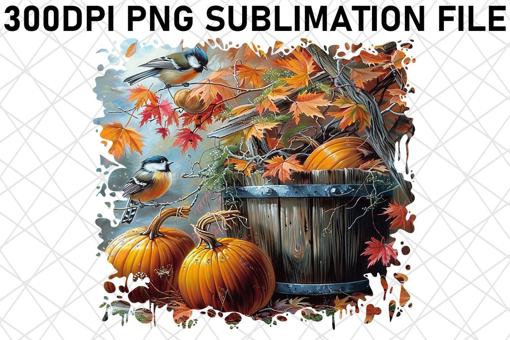 Sublimation Design: Print Watercolor Autumn PNG - So Fontsy