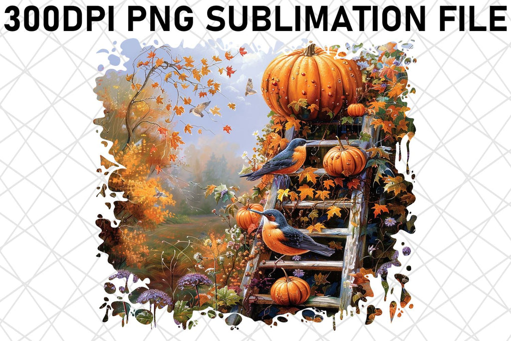 Sublimation Design: Print Watercolor Fall PNG - So Fontsy