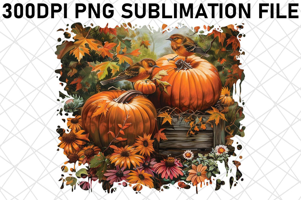 Sublimation Watercolor Print Fall Landscape PNG - So Fontsy