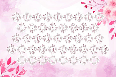 Sweet Buds Monogram Font Dm Letter Studio