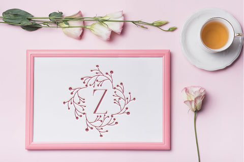 Sweet Buds Monogram Font Dm Letter Studio