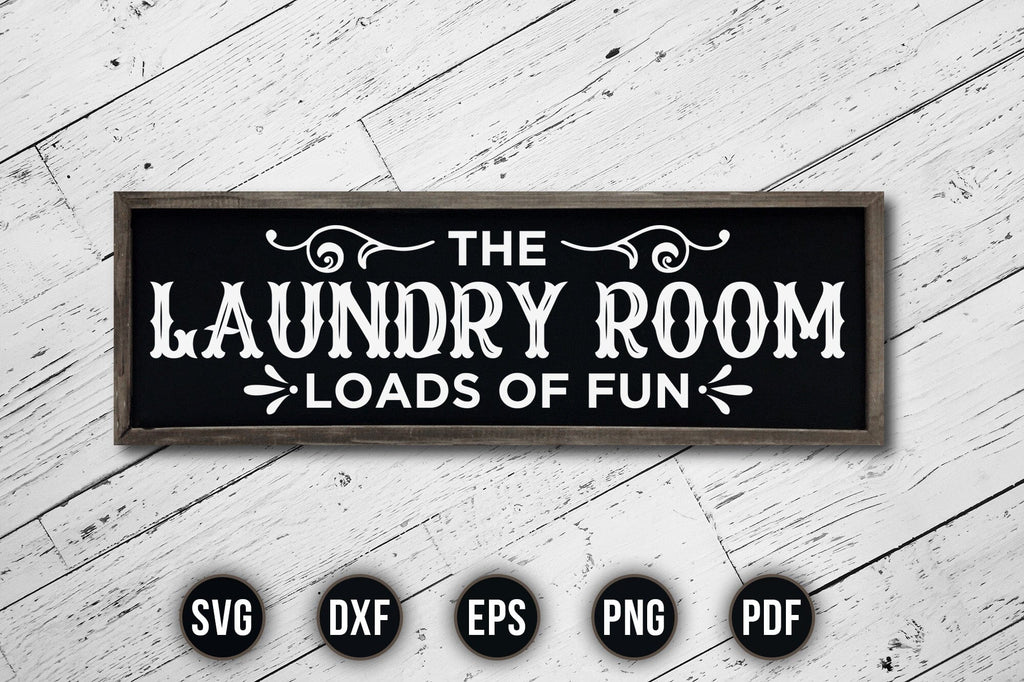 The Laundry Room Loads of Fun Plaque en métal vintage Décoration murale