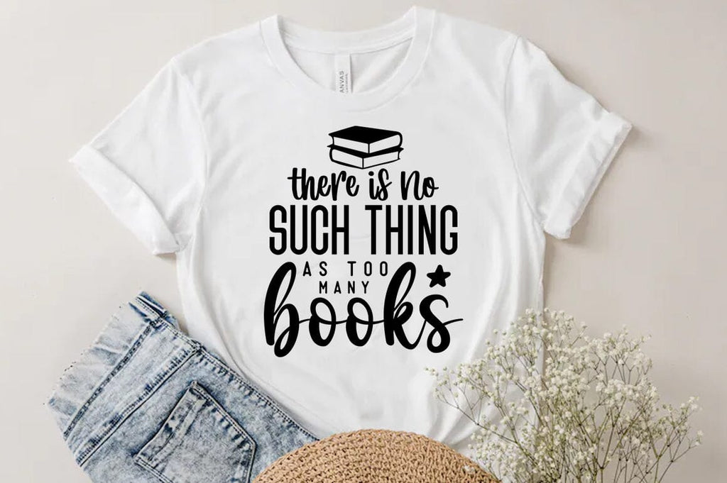 there is no such thing as too many books, Reading SVG - So Fontsy