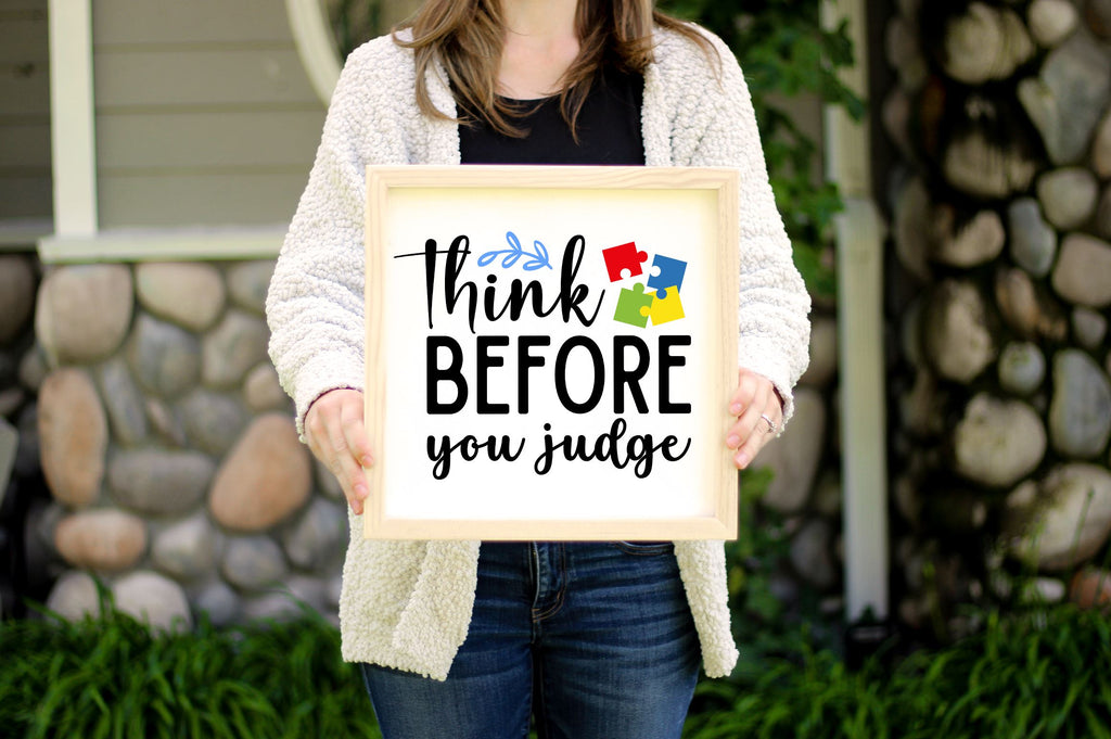 Think before you judge svg design So Fontsy
