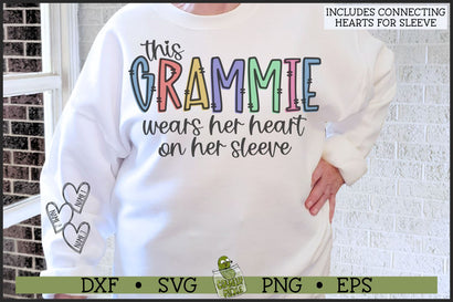 This Grammie Wears Her Heart on Her Sleeve SVG File SVG Crunchy Pickle 