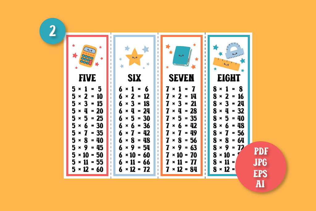 Times Tables 1 to 12 Printable Multiplication Chart PDF | Math for Kids | Multiplication Bookmarks Design for Cutting | Digital Download - So Fontsy times-tables-1-to-12-printable-multiplication-chart-pdf-math-for-kids-multiplication-bookmarks-design-for-cutting-digital-download-so-fontsy