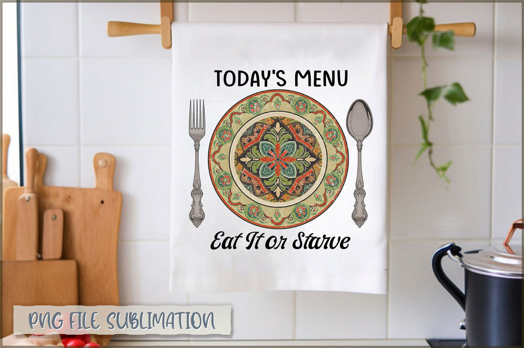 SRongmao Targa In Metallo Vintage 20x30 Cm Con Scritta Divertente 'Today's Menu – Eat It Or Starve', Decorazione Da Parete Per Bar, Cucine E Locali, Stile Retrò