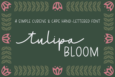 Tulipa Bloom Font Alyssa McDonald Design 
