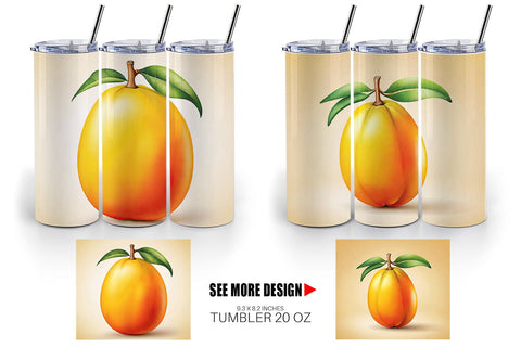 Tumbler Wrap Mango Fruit Sublimation artnoy 