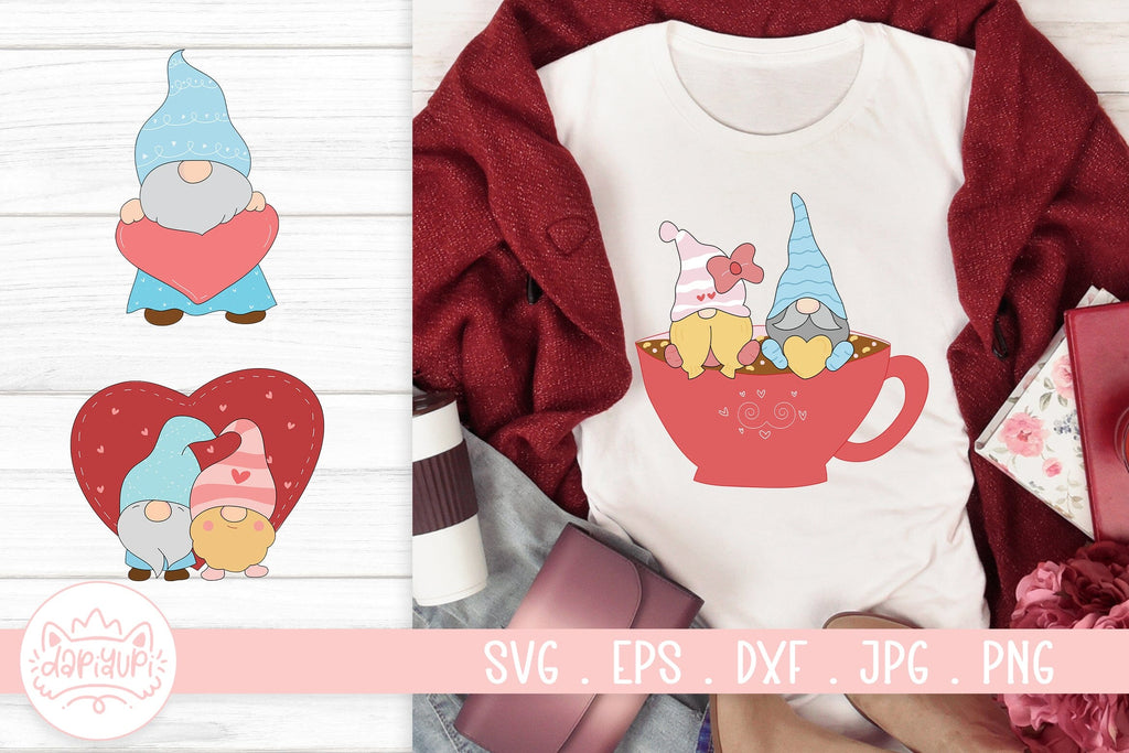 Valentine Gnome SVG Cut File - So Fontsy
