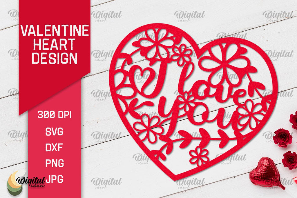 Valentines Day Heart Paper Cut Valentine Heart Laser Cut So Fontsy