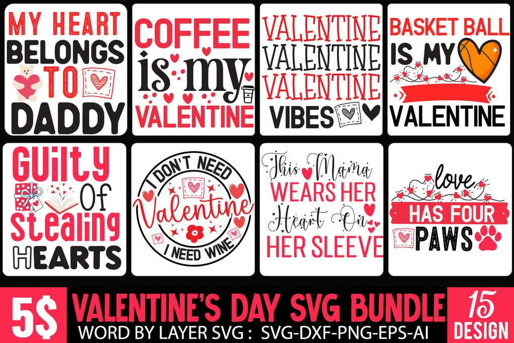 Valentine's Day SVG Bundle , Valentines SVG Bundle,Love SVG Bundle ...
