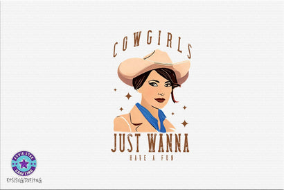 Vintage Western Cowgirl PNG, Cowgirl just wanna have fun SVG FiveStarCrafting 