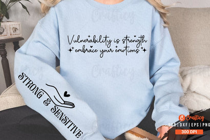 Vulnerability is strength embrace your emotions Sleeve SVG Design SVG Designangry 