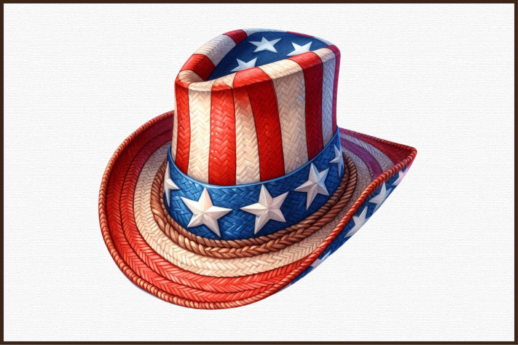 Watercolor Patriotic Hat Clipart - So Fontsy Watercolor Patriotic Hat Clipart - So Fontsy