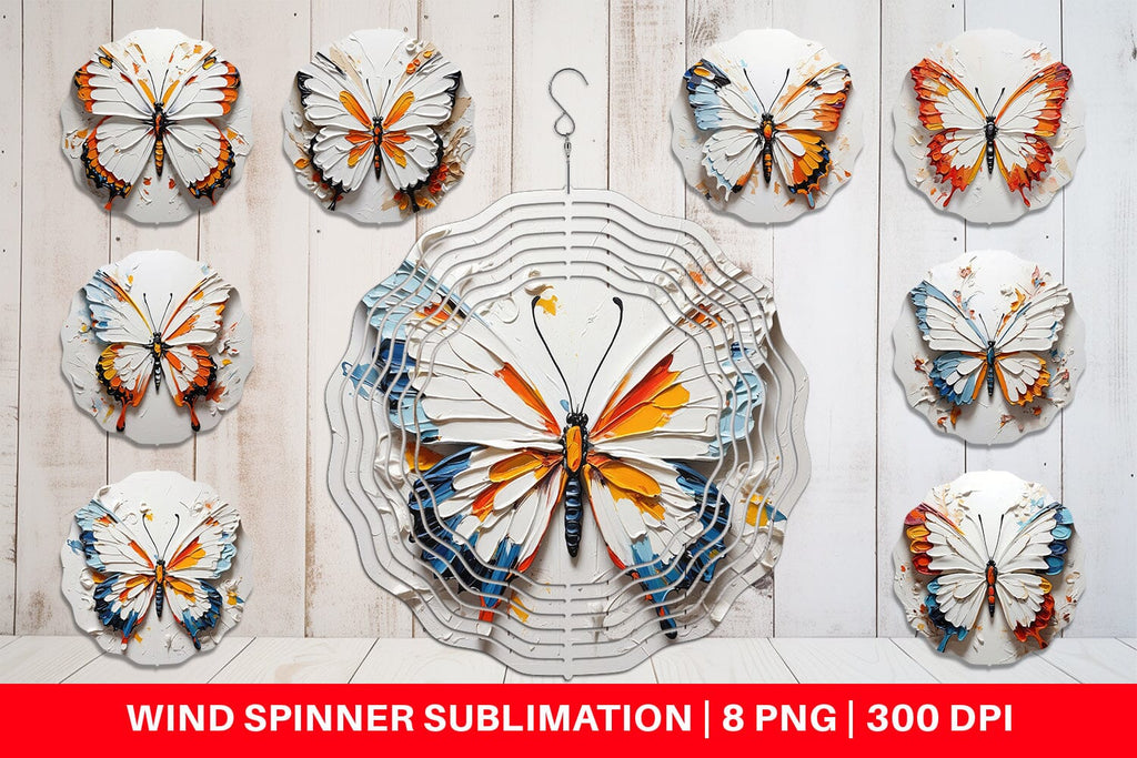 Wind Spinner 3D Butterfly Painting - So Fontsy