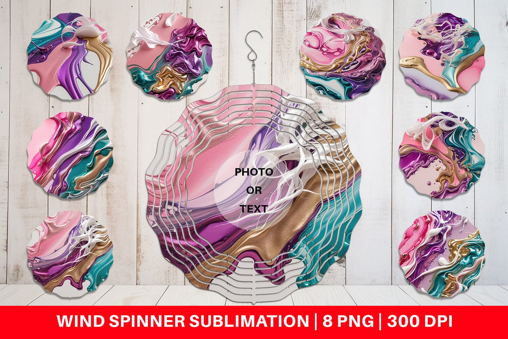 Wind Spinner Alcohol Ink Painting - So Fontsy