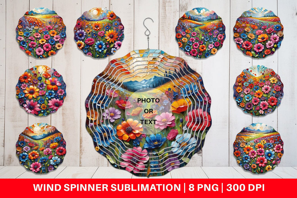 Wind Spinner Field Flower Painting - So Fontsy