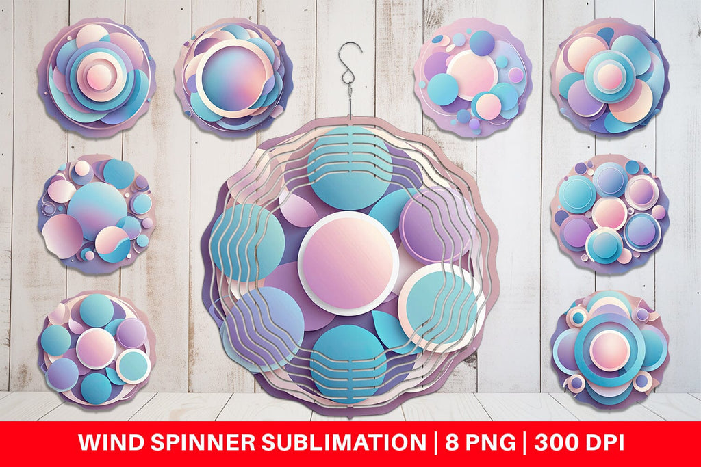 Wind Spinner Pastel Organic Shapes - So Fontsy