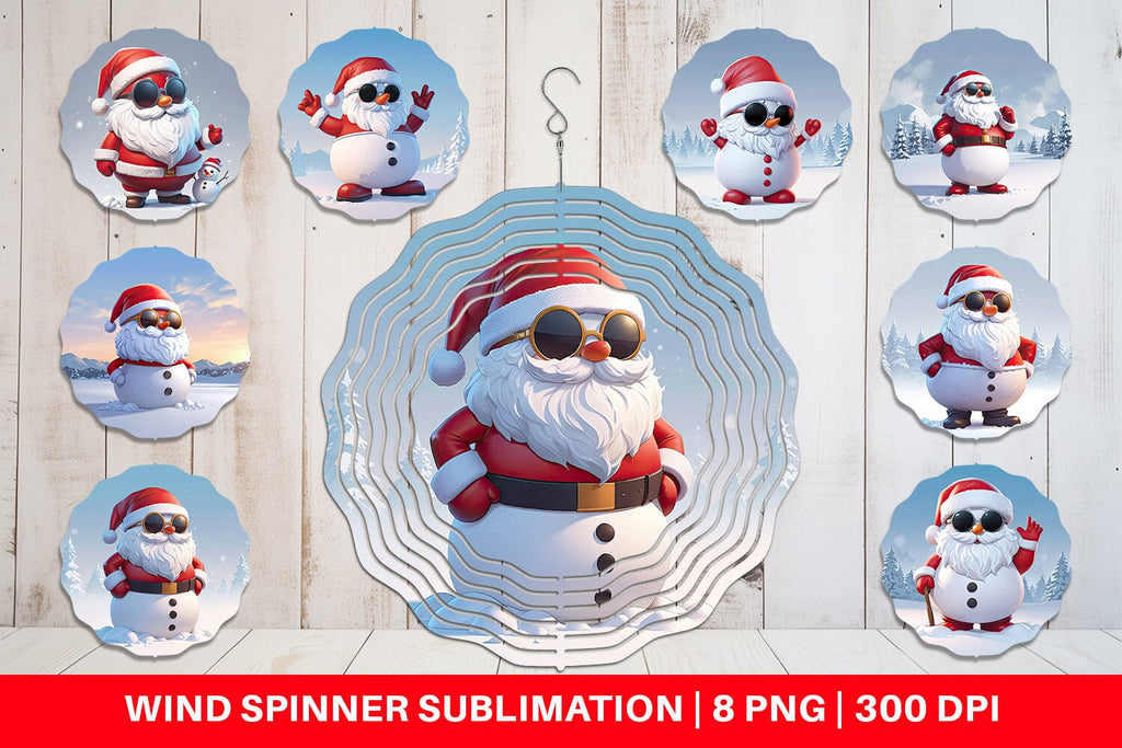 Wind Spinner Santa Claus Christmas - So Fontsy