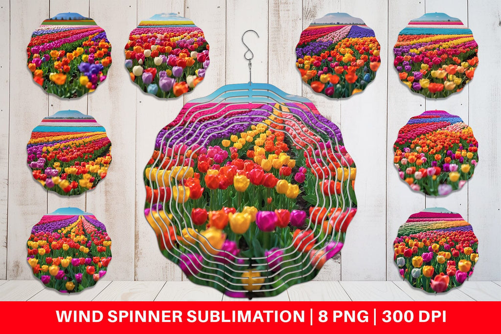 Wind Spinner Tulip Flower Fields - So Fontsy