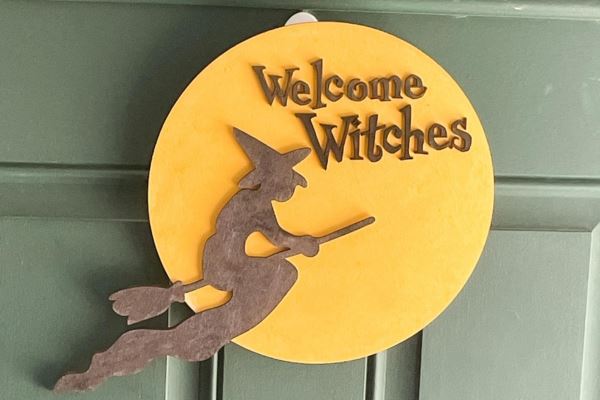 Witch Door Hanger Laser SVG File - So Fontsy