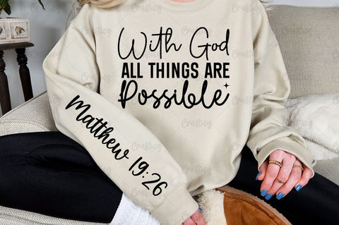 With God all things are possible Sleeve SVG Design SVG Designangry 