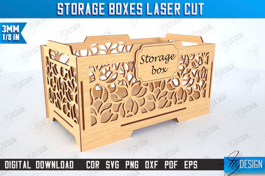 Wooden Storage Box Laser Cut | Jewelry Box | Gift Box | Organizer | CNC ...