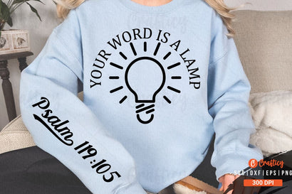 Your word is a lamp Sleeve SVG Design SVG Designangry 