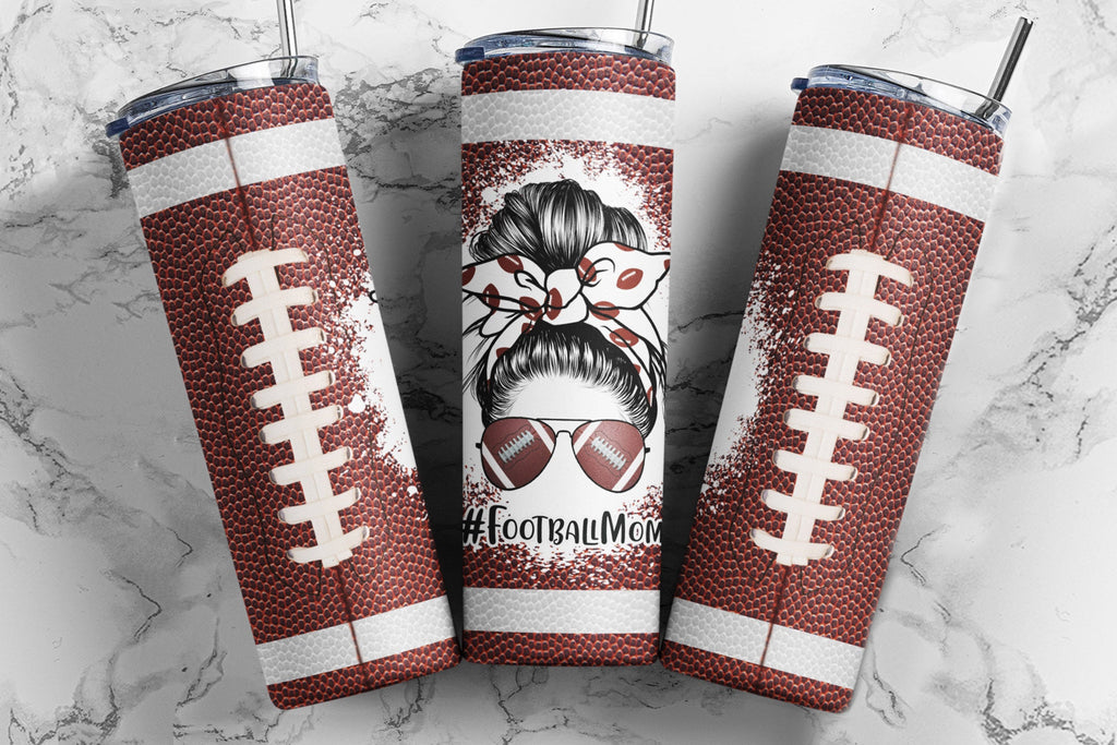 Sublimation Design, Tumbler PNG, Messy Bun Mom, Cheer Mom, Sports Mom,  Basketball Mom, Football Mom, Tumbler PNG, Sports Mom Cup