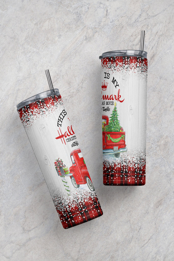 Christmas Holiday Tumbler W Snowflakes Design, Red Ombre from BluChi