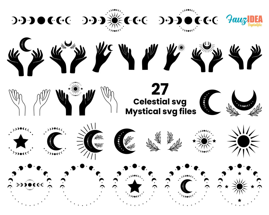 Magic Crescent Moon Icon PNG & SVG Design For T-Shirts