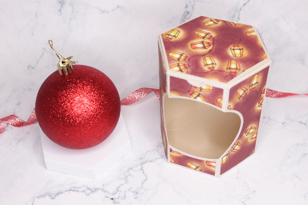 Ornament Box Template for 3 or 80mm Round Ornaments