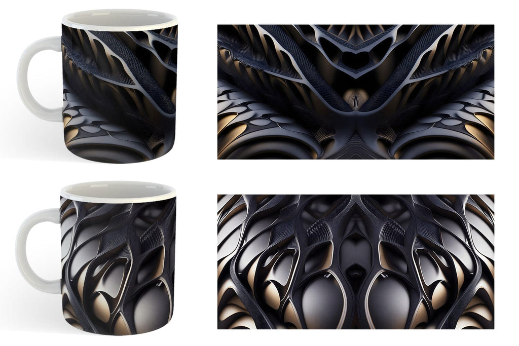 3D carbon texture Mug Wrap | Sublimation Coffee Cup