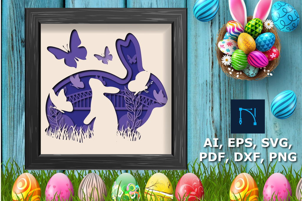 3d Easter Day Multi-layer Shadow Box Svg - So Fontsy